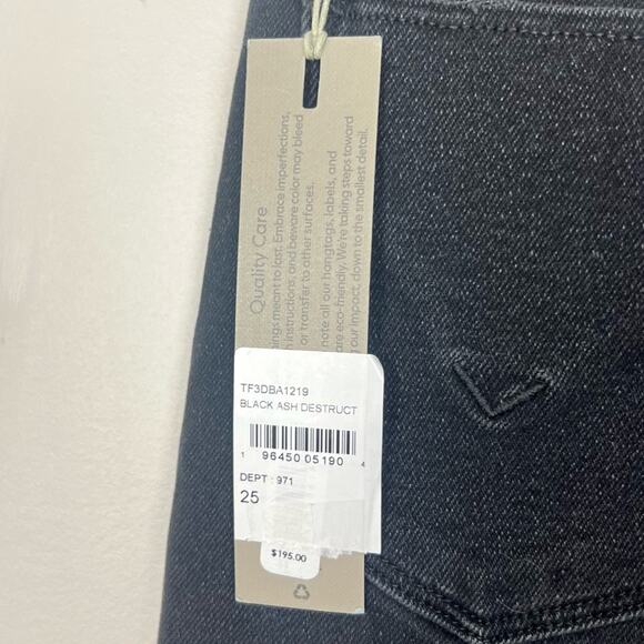 NWT Hudson Nico Mid Rise Straight Ankle Jeans sz 25 Black Ash Destruct Stretch - Picture 8 of 13